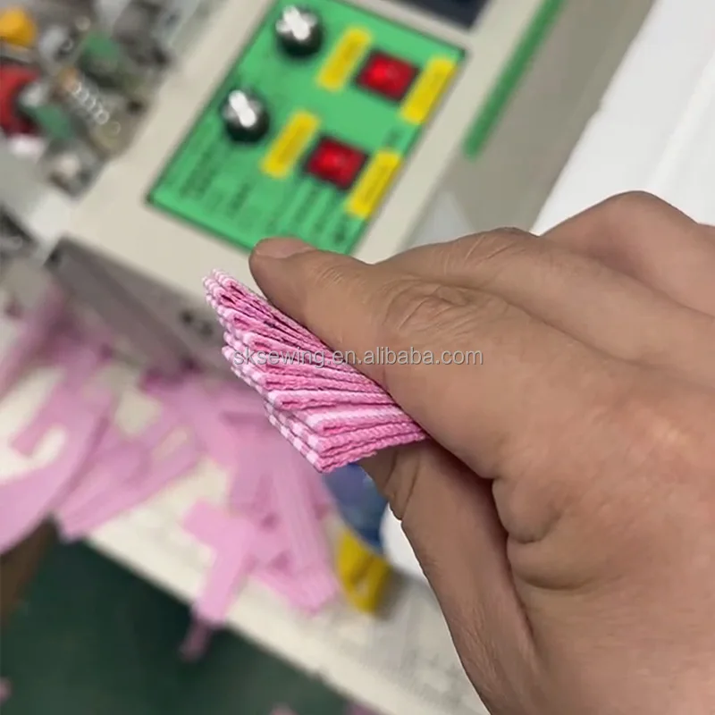 

High Speed Hot Fold Edge Side Webbing Tape Belt Ribbon Folding Edge Cutting Machine