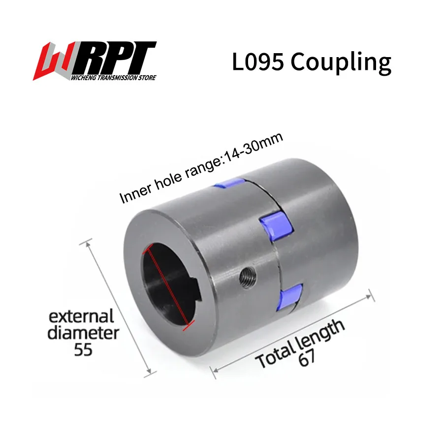 

L-Type Three-Jaw Coupling, Plum Blossom Coupling, Servo Motor Coupling, Star Coupling High Torque L095 Puter Diameter 55