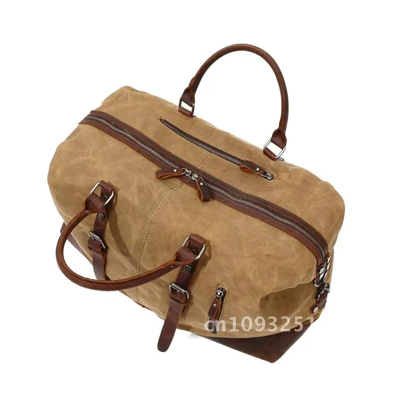 

Men Business Luggage bag Designer Men Duffle Bag Waterproof Travel waxed Trip Bags Canvas Luggage On Capacity Bag Travel Large