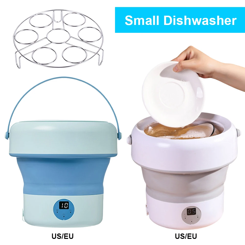 5L Mini Turbo Dishwasher On-Screen Countdown Foldable Vegetable Washing Machine Sink Dishwasher Device Household