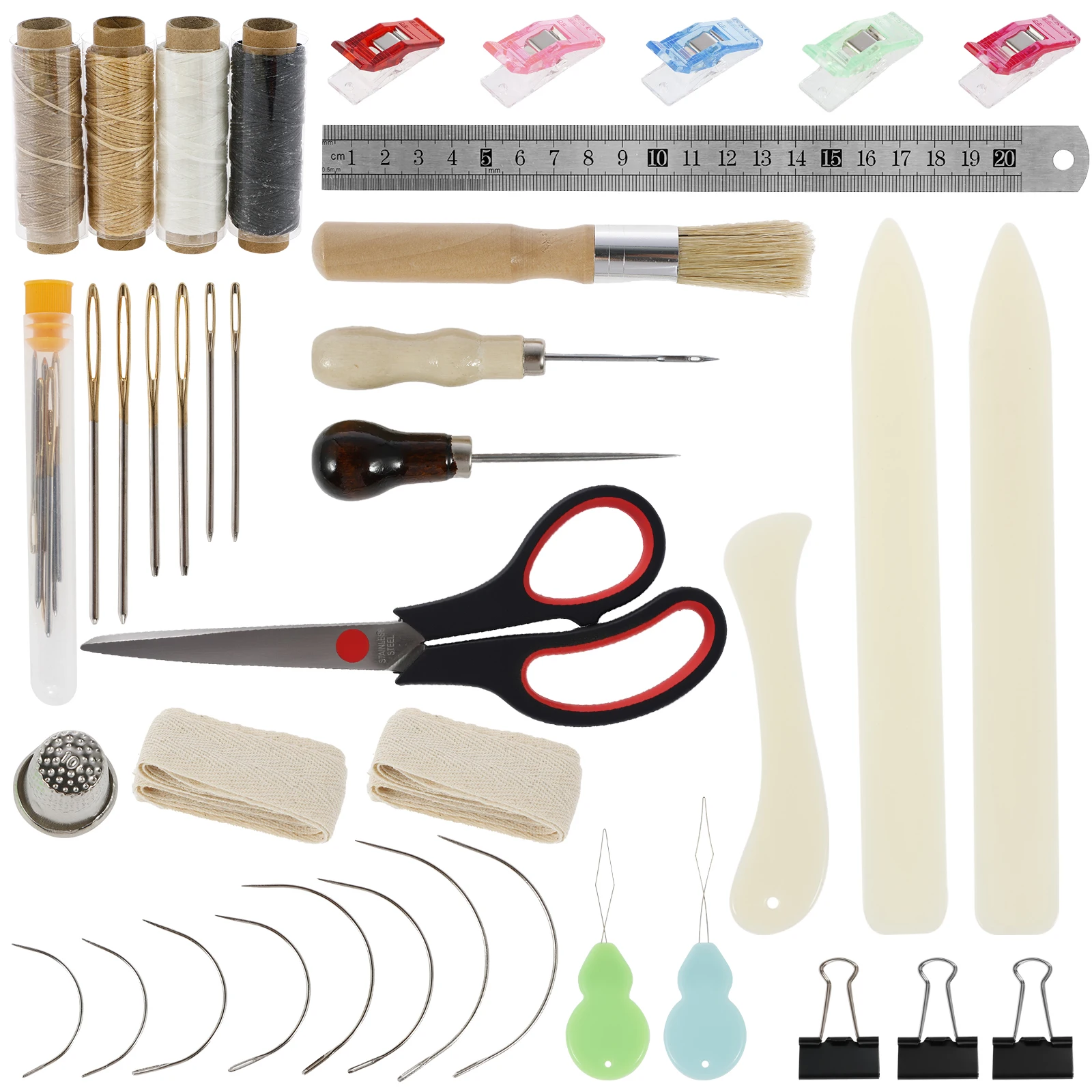 Handbuchbinderei-Werkzeug-Sets, Zubehör, Buchbindungssets, Papierfaltwerkzeug, DIY-Buchbinderei, Lederhandwerk, Werkzeug, Nähzubehör