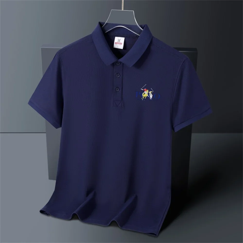 POLO estampado de alta calidad para hombre, Camiseta deportiva de alta gama, secado rápido, transpirable, con solapa