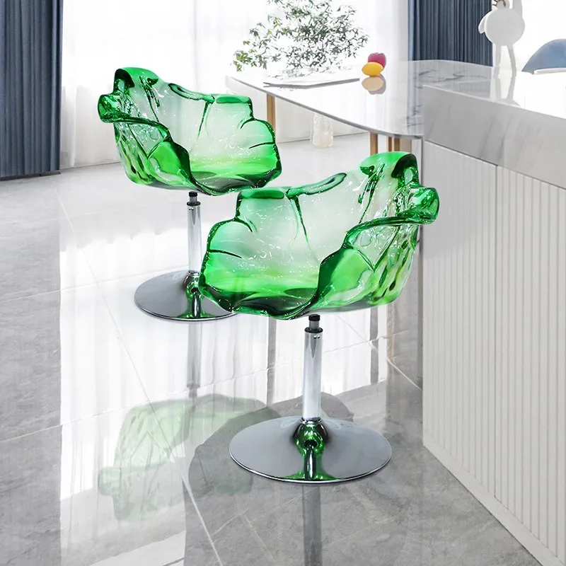 Resin Petal Chair, Rotatable Dining Chair
