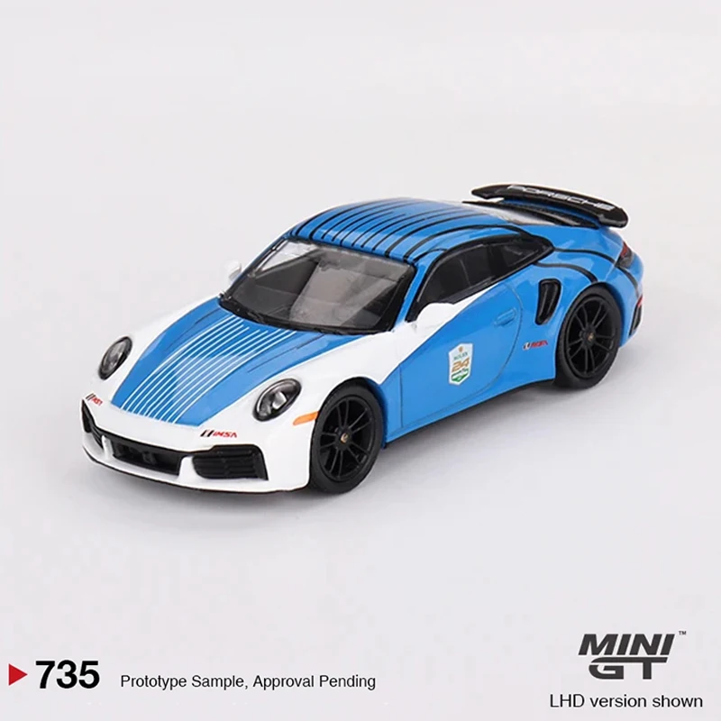 

В наличии 1:64 MINIGT 735 992 Turbo S Safety Car 2023 IMSA Daytona 24 часа, литая под давлением диорама, коллекция моделей, миниатюрные игрушки