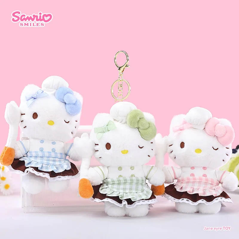 Плюшевая игрушка Hello Kitty Sanrio в стиле Келули, 4 дюйма, подвеска на рюкзак, украшение, брелок, подарок на день рождения другу