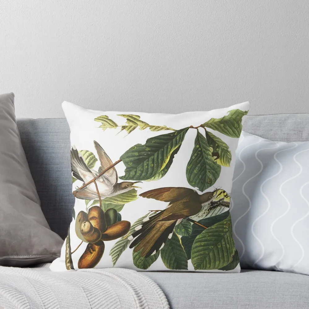 

Yellow-billed Cuckoo - John James Audubon Throw Pillow Ornamental Pillow Pillow Decor christmas pillowcases