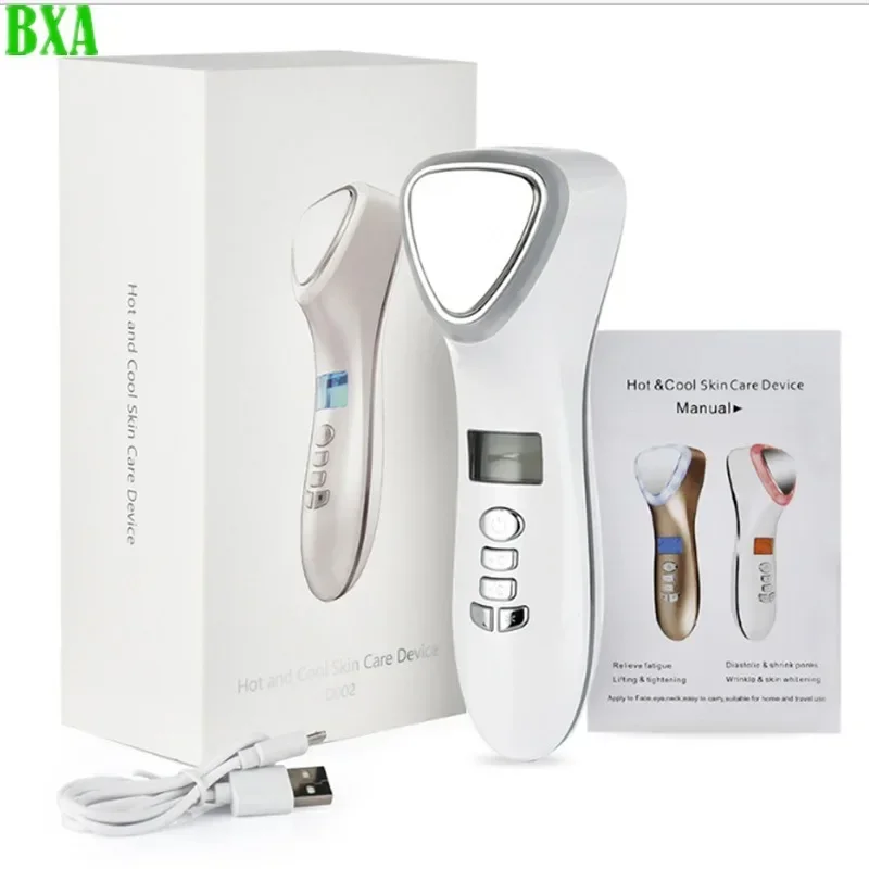 

Home Hot and Cold Hammer Ultrasonic Cryotherapy LED Photon Shrink Pore Facial Lifting Vibration Massager Ultrasonic Skin Care