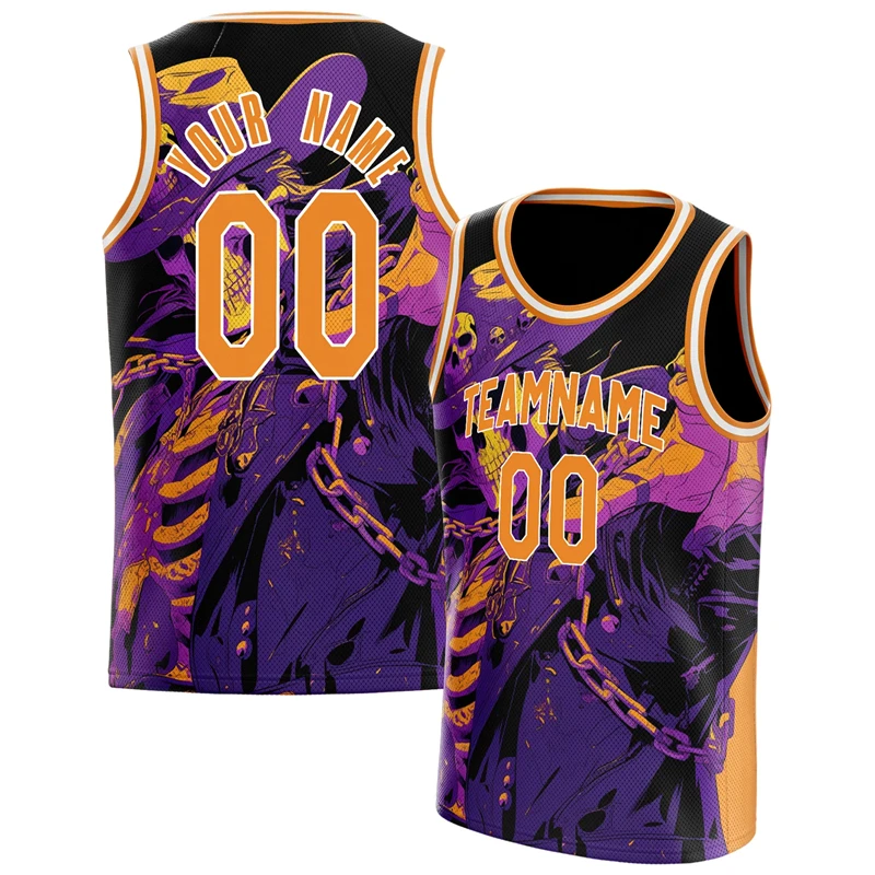 

Fashion Purple Basketball Tank Tops Summer Trend Custom Name Team Name Men Women Sports Vest Casual Oversized Team Uniforms Tees