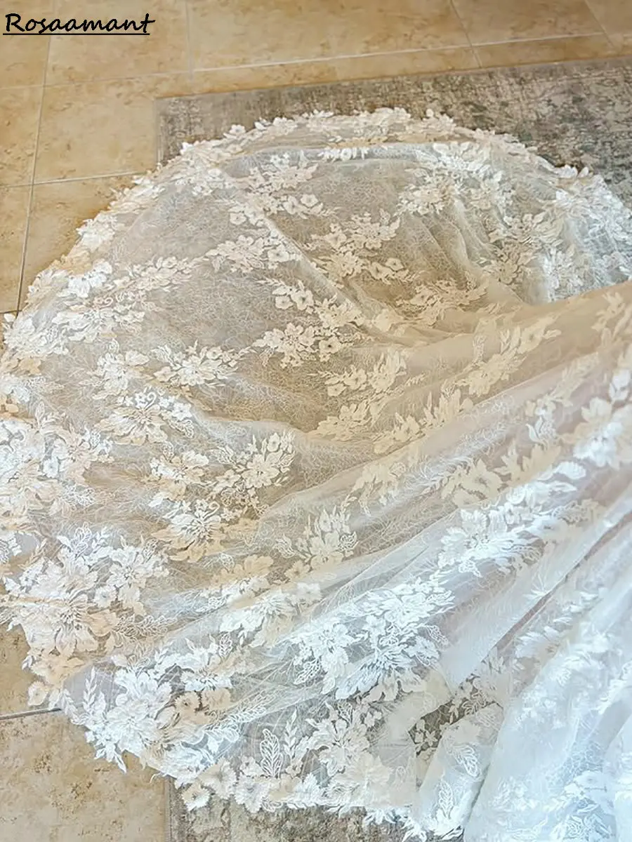 Новейшие иллюзии с открытыми плечами, свадебные платья русалки, без рукавов, аппликации, кружевные свадебные платья в стиле кантри