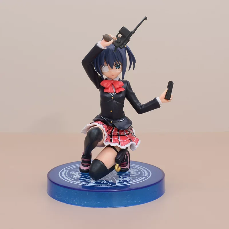 Love Chunibyo & Other Delusions Rikka Takanashi Schuluniform Hockende Version Anime-Figur Modell-Statue Spielzeug PVC Sammlerstück Geschenk