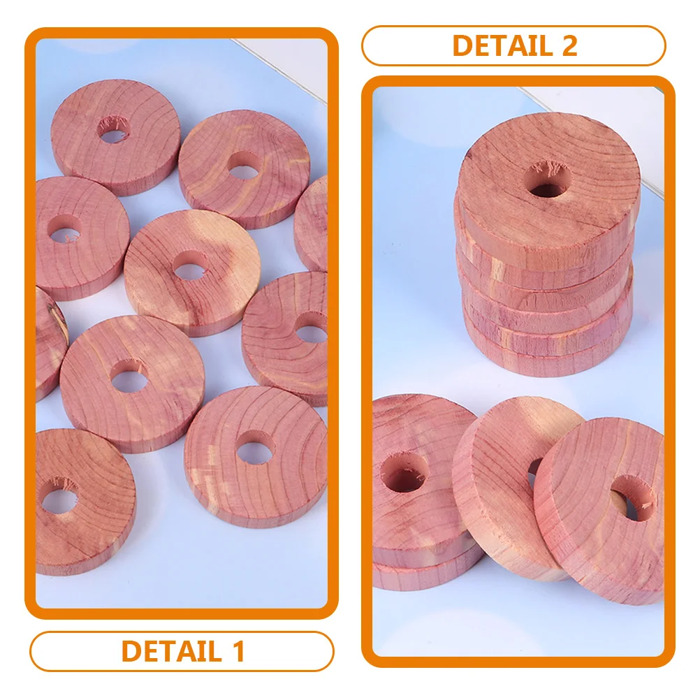 20 Pcs Decor Natural Aromatic Cedar Wood Blocks Moth-proof Wardrobe Discs 20pc Closet Protection Fragrant