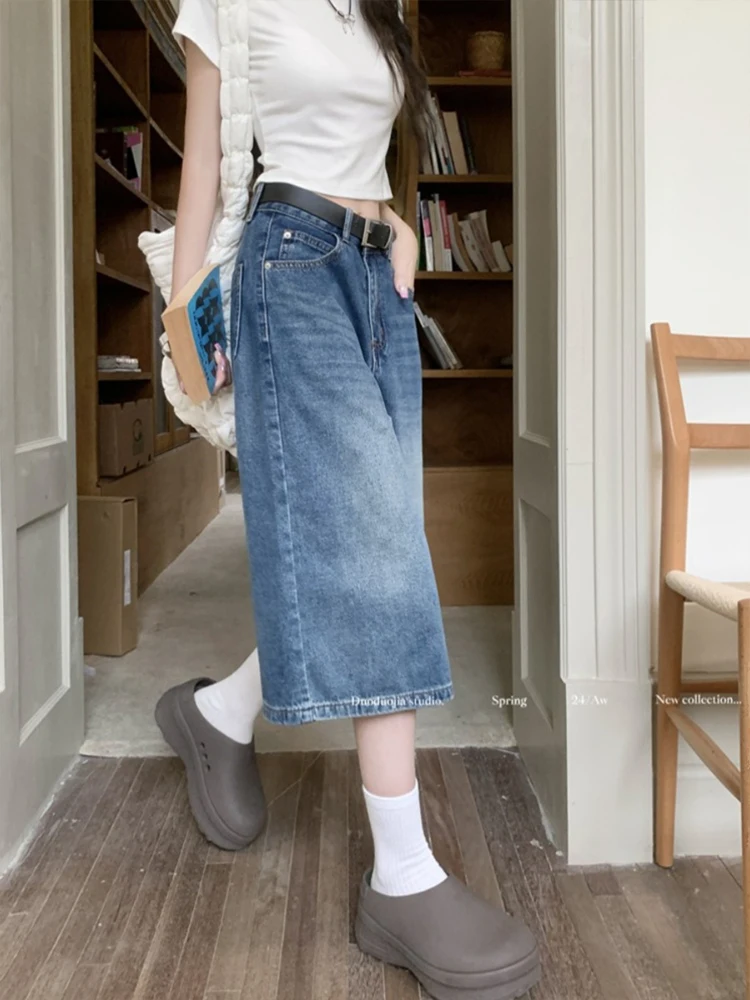 

Baggy Jeans For Woman High Waisted Office Work Business Formal Ladies Female Denim Trousers Fashion Comfortable Elegant Chic