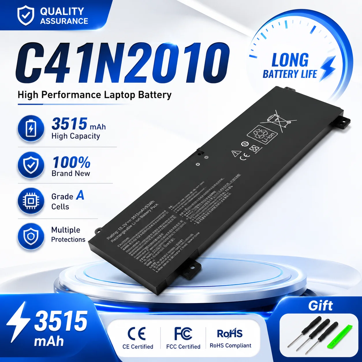 Somi C41N2010 Laptop Battery for ASUS ROG Strix G15 G513Q G513QR G51 ROG Strix G17 G713QE G713QE-HX Replacement Notebook Bateria