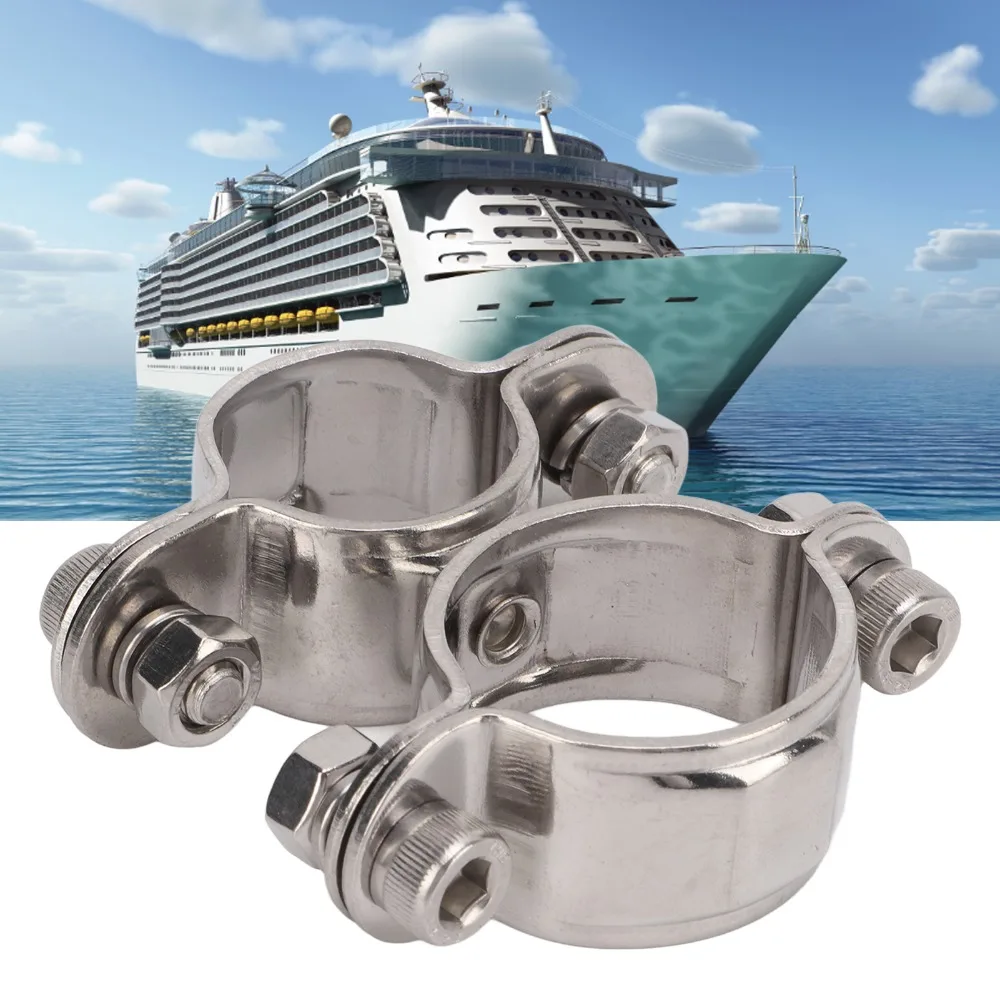 

Marine Grade 316 Stainless Steel Swivel Clamp 360° Swivel 25mmx31.7mm Boat Exhaust Band Clamp Exhaust Tube Connector Marine
