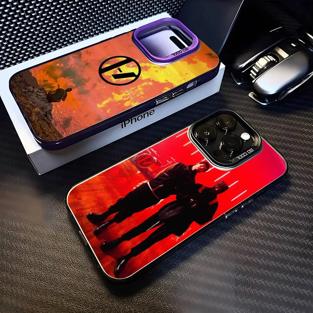 

Twenty O-One Pilots Phone Case For iPhone 16,15,14,13,12,11,Mini,Pro,MAX Black Matte Shockproof Cover