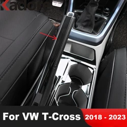 Car Handbrake Hand Brake Cover Trim Sticker For Volkswagen VW T-cross Tcross 2018 2019 2020 2021 2022 2023 Stainless Accessories