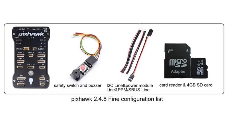 Happy Pixhawk PX4 PIX 2.4.8/PRO/6C PRO Eenvoudige collocatie 32-bits vluchtcontroller Autopilot 12S Quadcopter Ardupilot