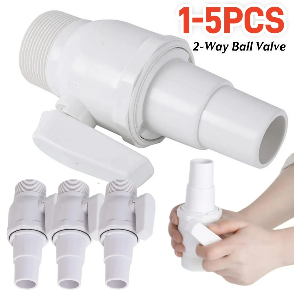 Válvula de Bola Bidireccional 1-5X para Bomba de Piscina, Presión Máxima de 50 PSI, Regulación de Flujo de Agua, Válvula para Piscina Doméstica y de Jardín