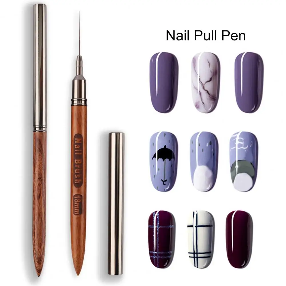 Small Bristle Nail Art Pen Professional Nail Art Liner Brushes for Diy Drawing Lines Stripes Flower Patterns for Nail