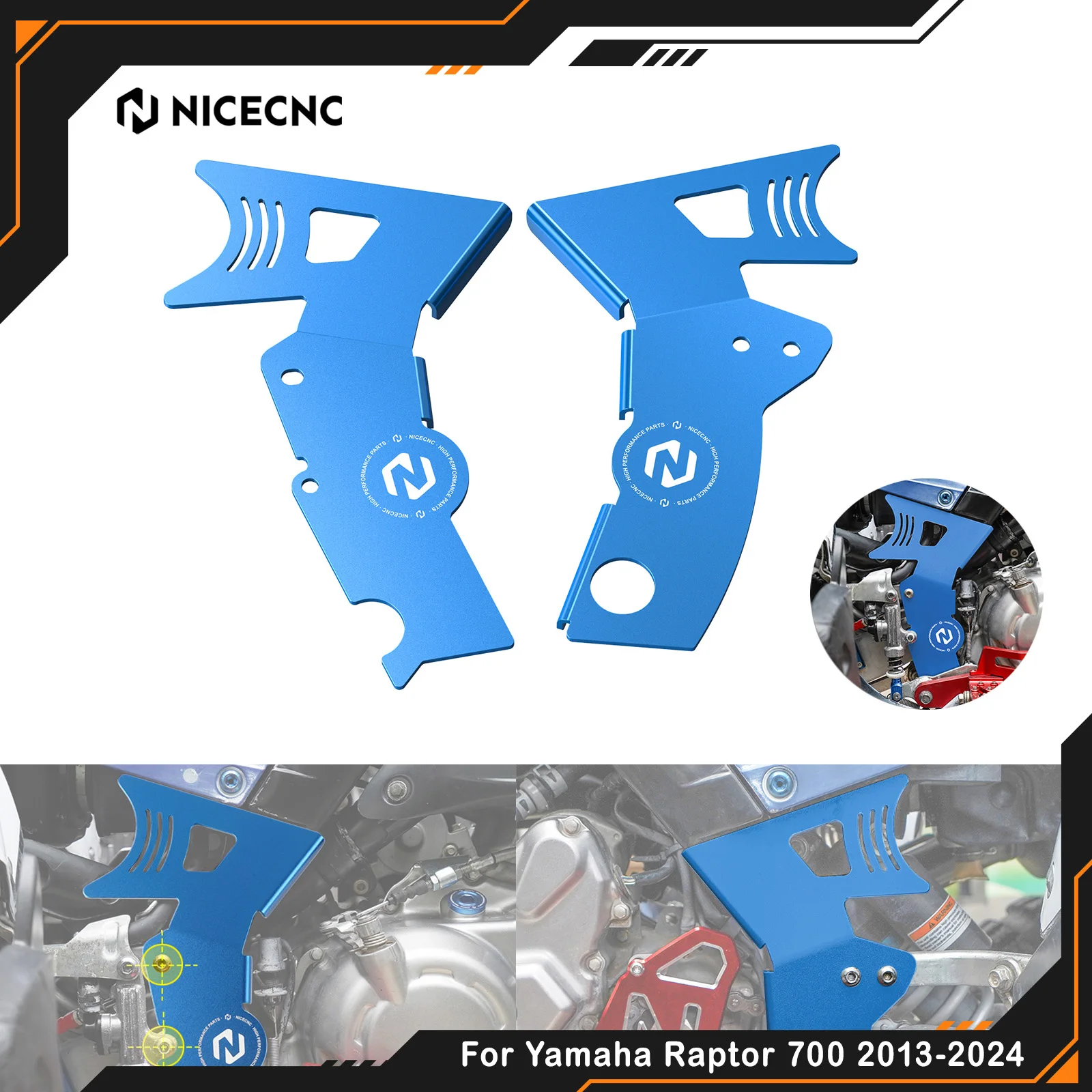 

NICECNC Frame Guard Protector Cover ATV For Yamaha Raptor 700 2006-2011 2013-2024 700R YFM YFM700 YFM700R 2012-2024 2019 2018