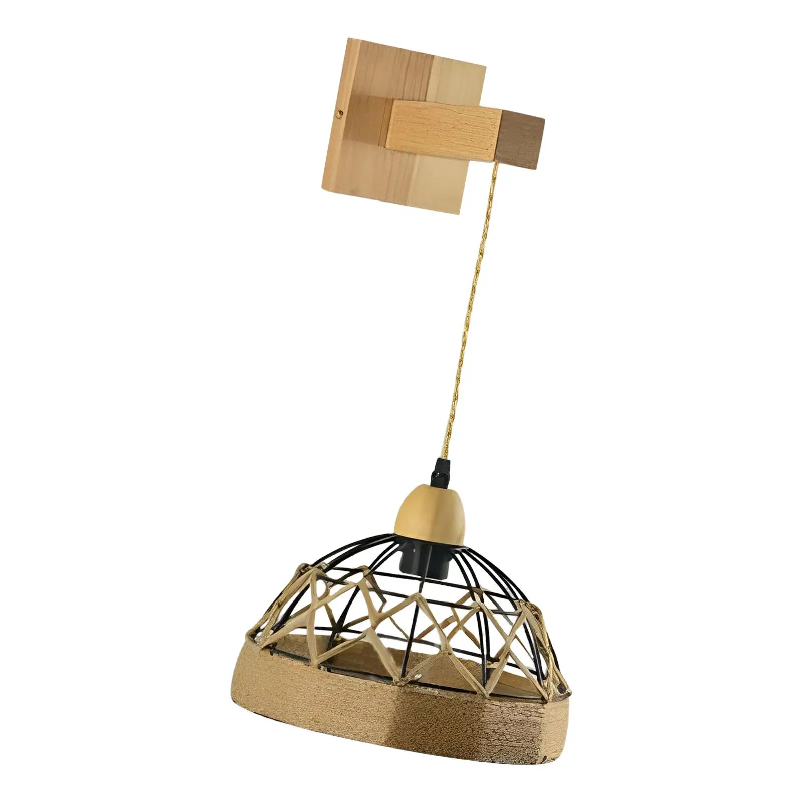 

Wall Sconces Lighting Indoor Handwoven Lamp Shade Hallway Wall Light Fixture