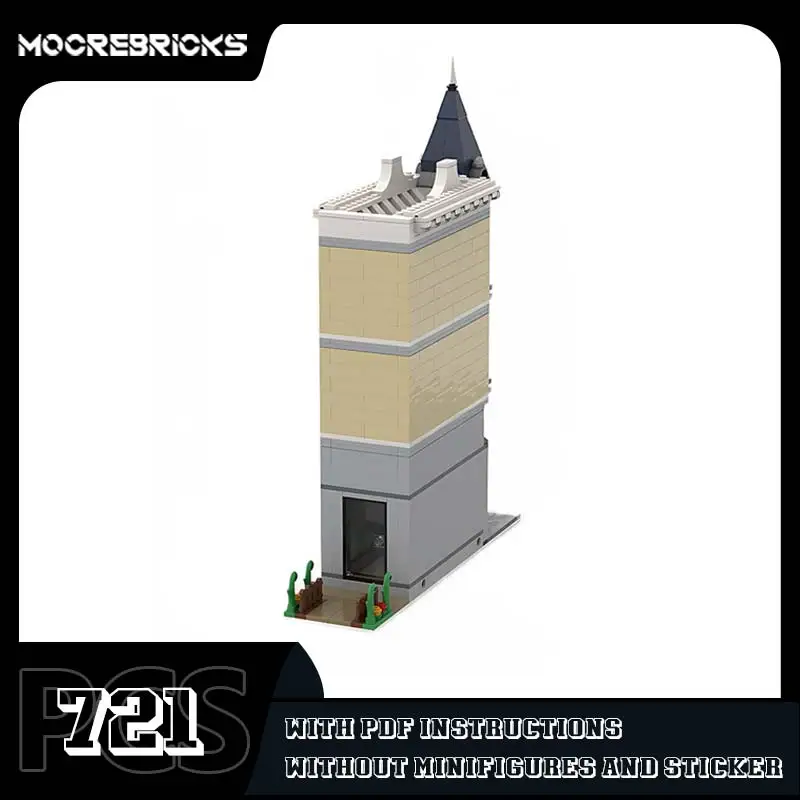 Assembly Square Architecture Model Advanced Bricks MOC Modular House Scenery Building Blocks Toy Children's Education Gift