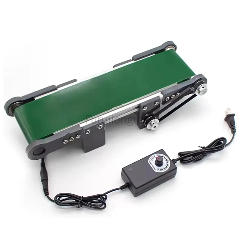 bande-transporteuse-electrique-en-pvc-500x100mm-petite-ligne-d'assemblage-convoyeur-electrique-ac100-240v-vitesse-reglable