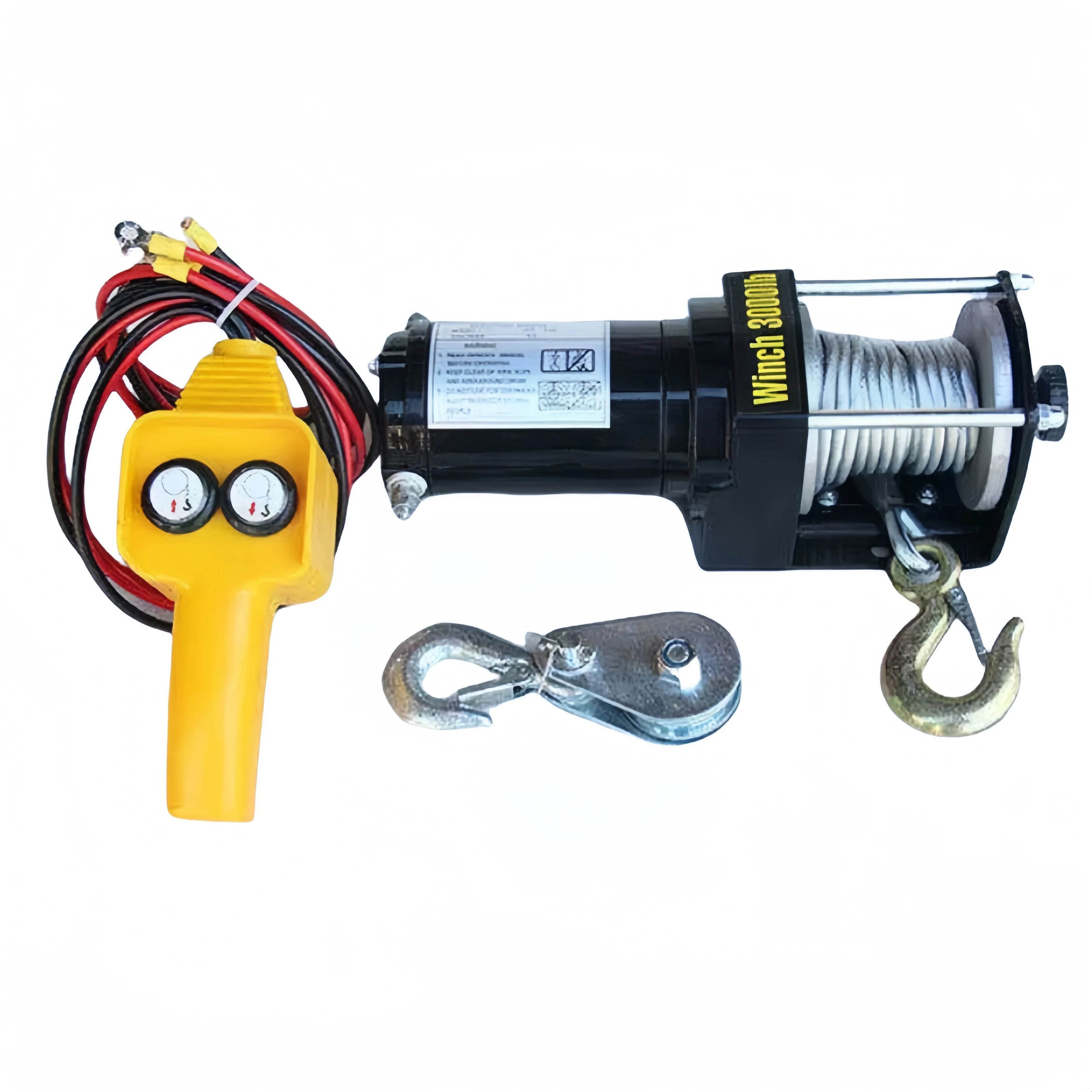 12V 24V Electric Mini Cable Pulling Winch With Remote Control 3000 20000LB