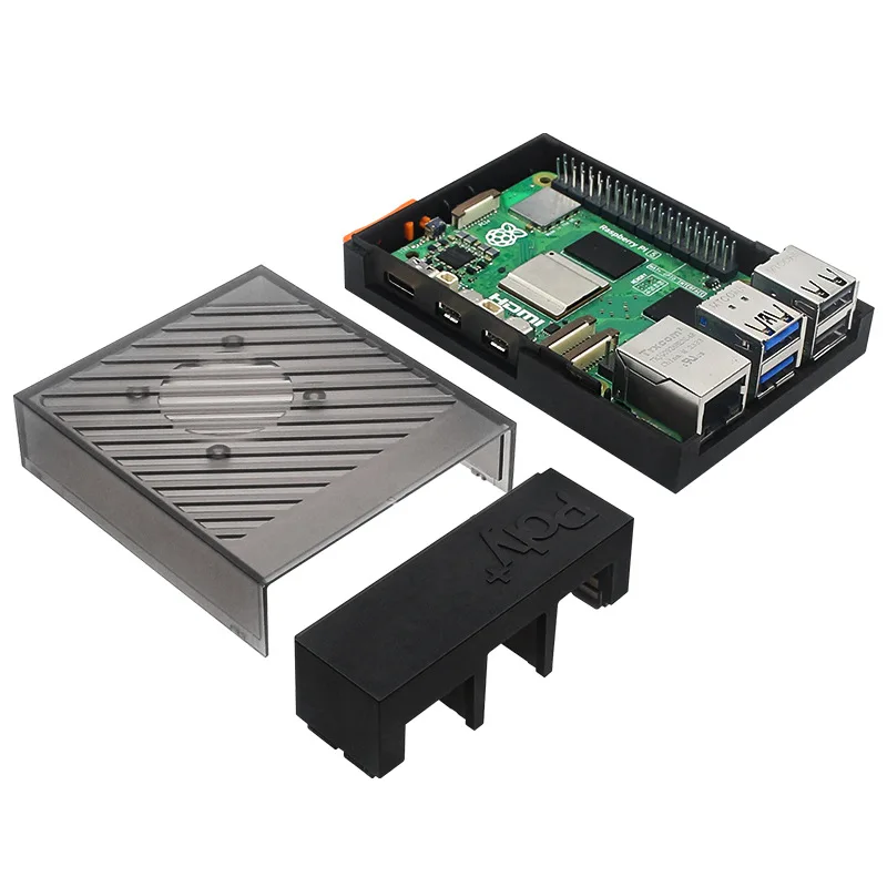 Raspberry Pi 5 ABS Case with PWM Fan & Heatsink - POLY5+ Compatible Cooling Shell