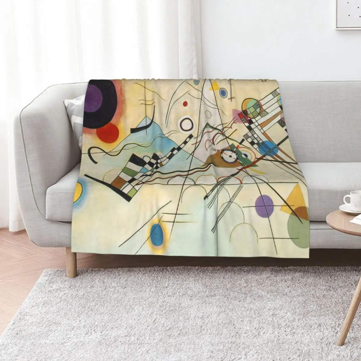Wassily Kandinsky Composition Throw Blanket Tourist Decoratives Travel Flannels Camping Plaid Blankets