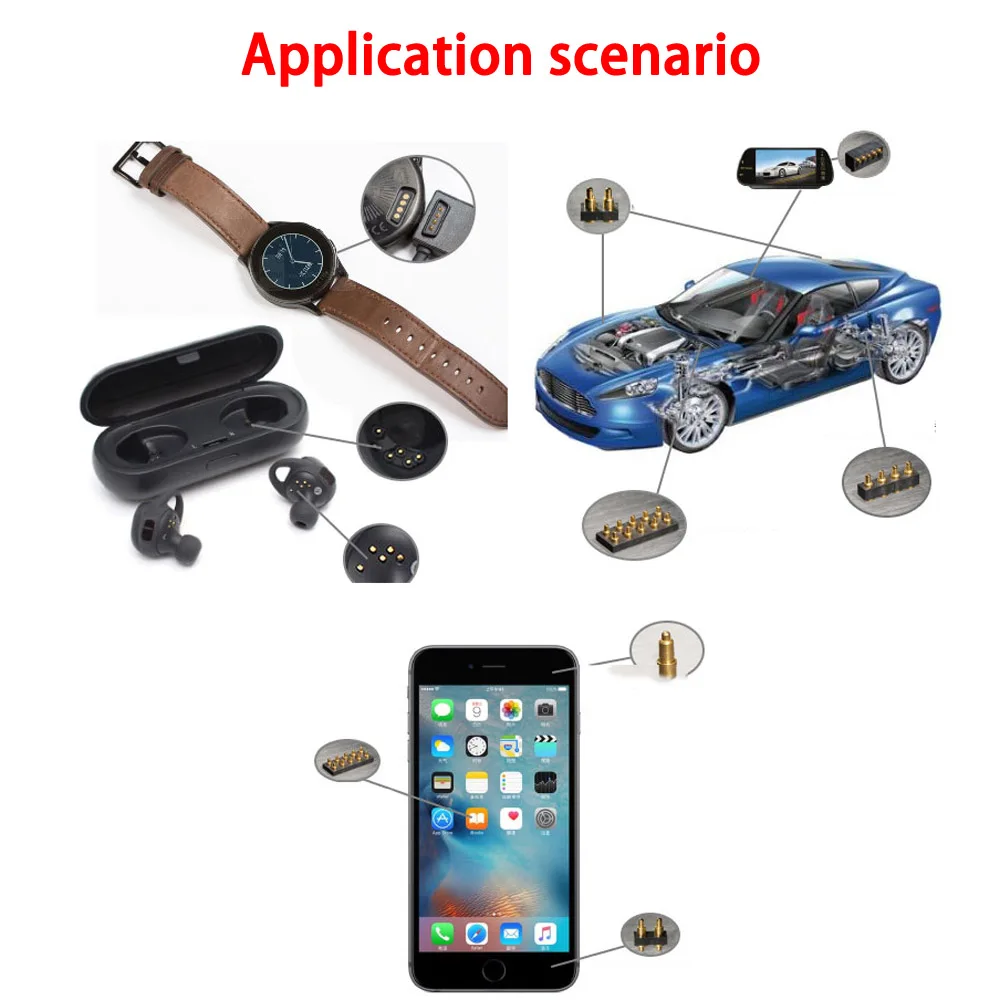 5 Buah 1A Konektor Pogopin Isi Pegas Baterai SMD Jarum Kontak Isi PCB 1.8Mm 2 3 4 5 6 7 8 9 10 11 12Mm Uji Prob