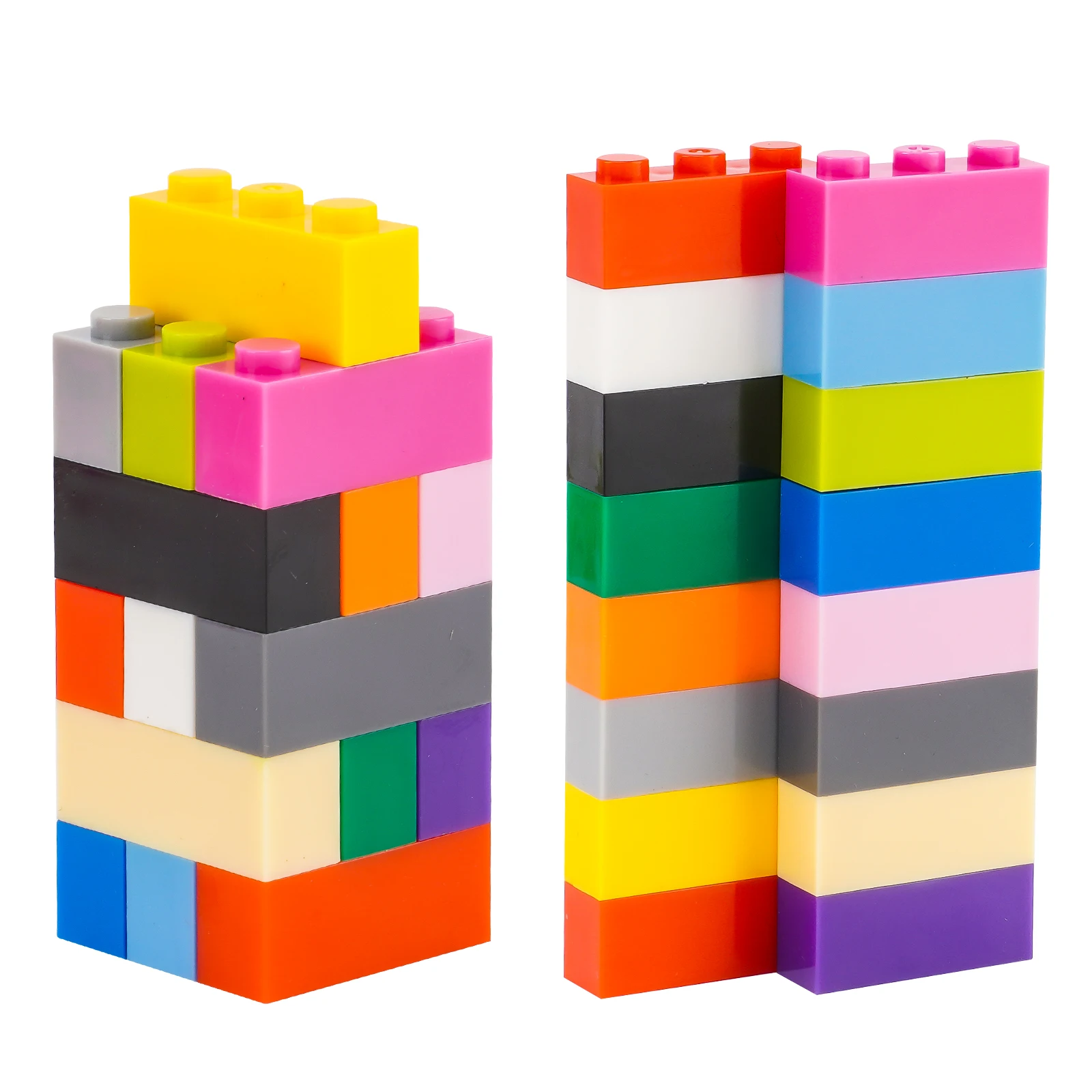 

46 шт. 1x3 высокий кирпич, Разноцветные классические базовые детали, строительные креативные игрушки, строительные блоки, игрушки, аксессуары, совместимые