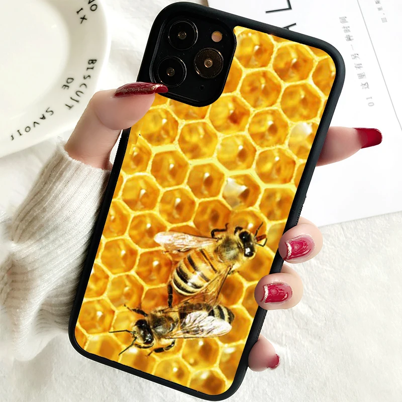 5 5S SE 2020 Phone Cover Case for iPhone 6 6S 7 8 PLUS X XS XR 11 12 13 MINI 14 PRO MAX Aprarvest Bumble Bee Honeycomb Honey