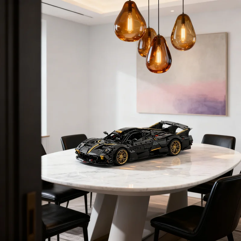 

4839 деталей MOC Pagani Huayra R EVO: Техническая модель-конструктор, подарок для самостоятельной сборки, креативный коллекционный декор, премиум-класс для взрослых и детей