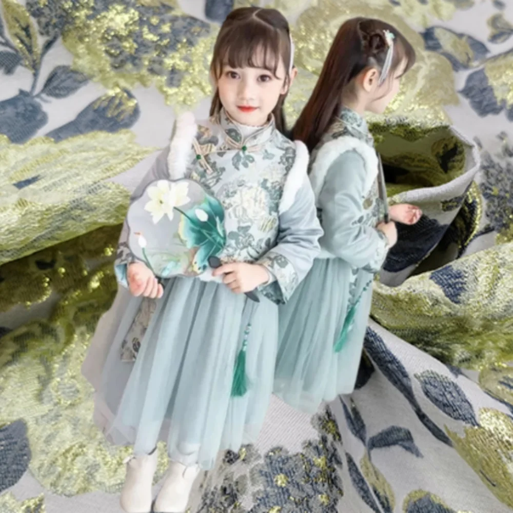 

Жаккардовая парча с золотой линией, жаккардовая ткань, розовая новогодняя одежда, детская цельная ветровка, модный дизайн, ткань оптом