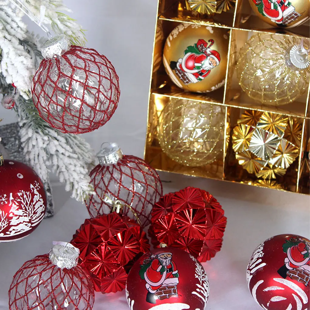 ABS Christmas Tree Decor Ornament Decoration Set Sparkling Balls For Home Ornaments With Bright