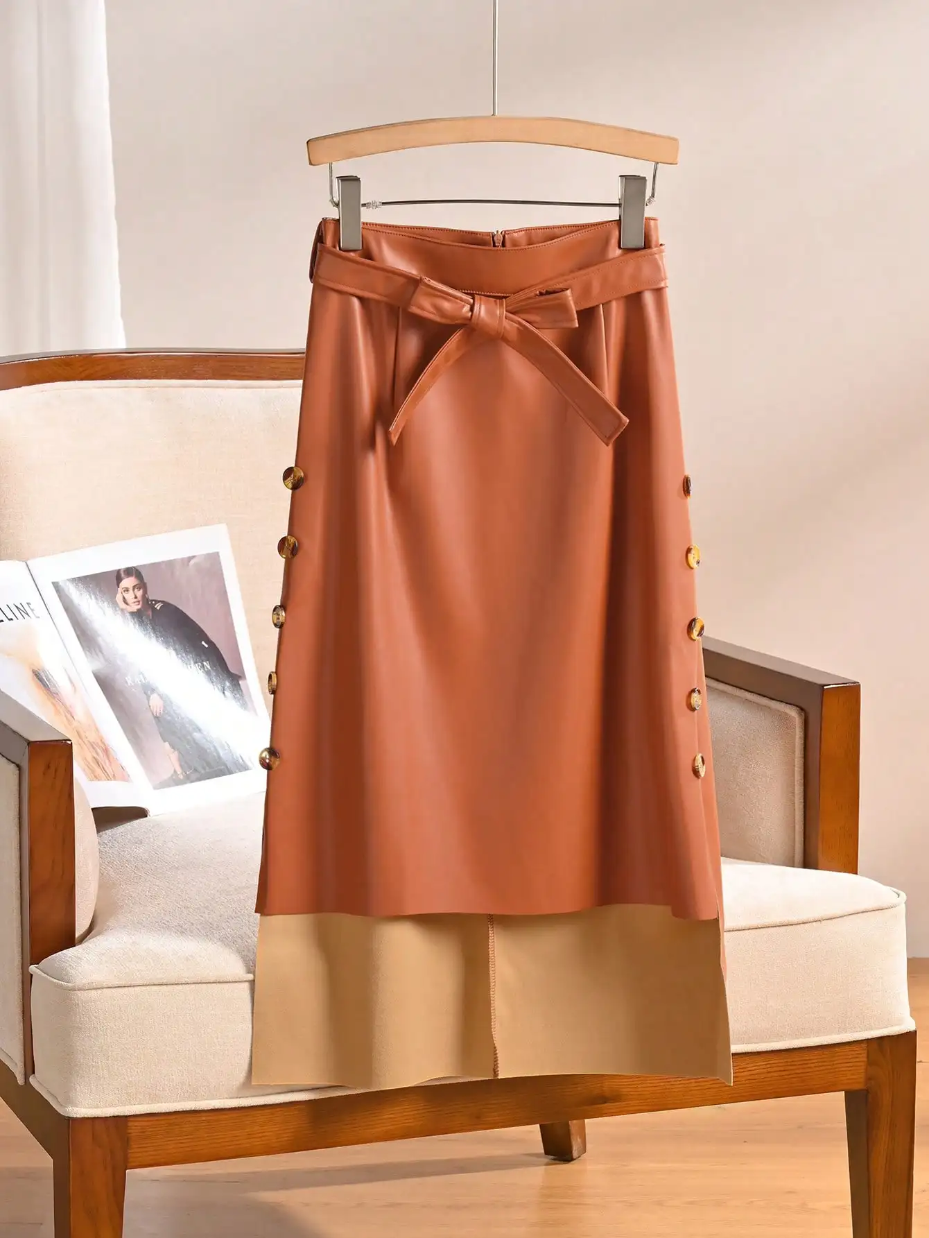 Bodycon Hip Wrap High Waist Long Skirts for Women Casual Lace-up Midi Skirt Woman Solid All Season Elegant Women's Skirts