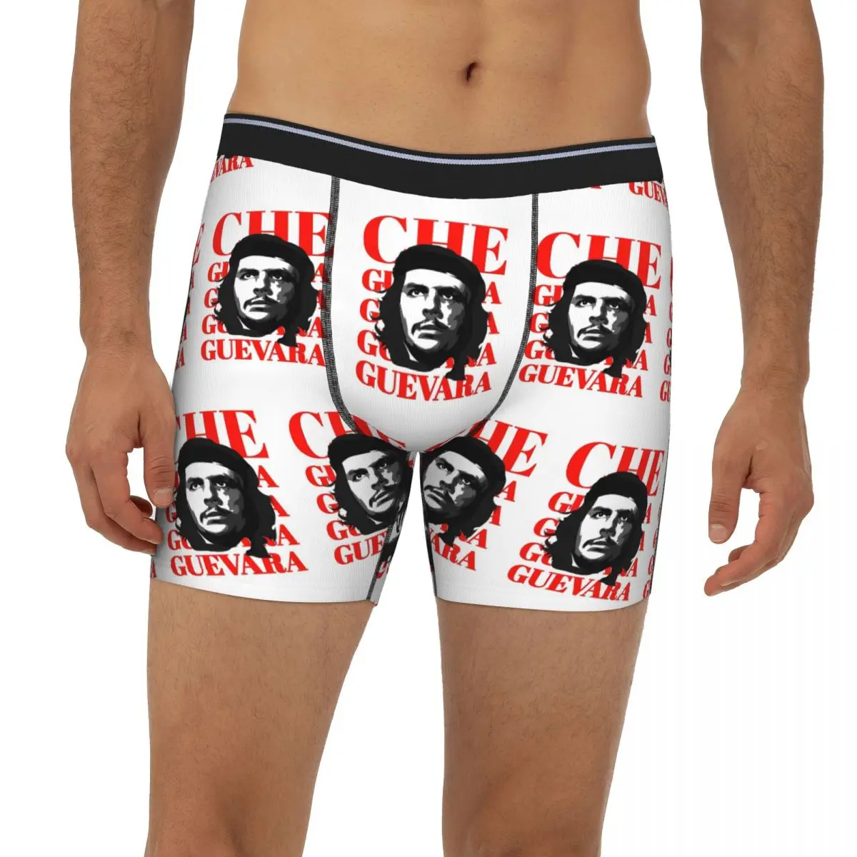 

Che Guevara Long Boxer Underpants Short Male Panties Soft Underwear for Homme Man Boyfriend Gifts