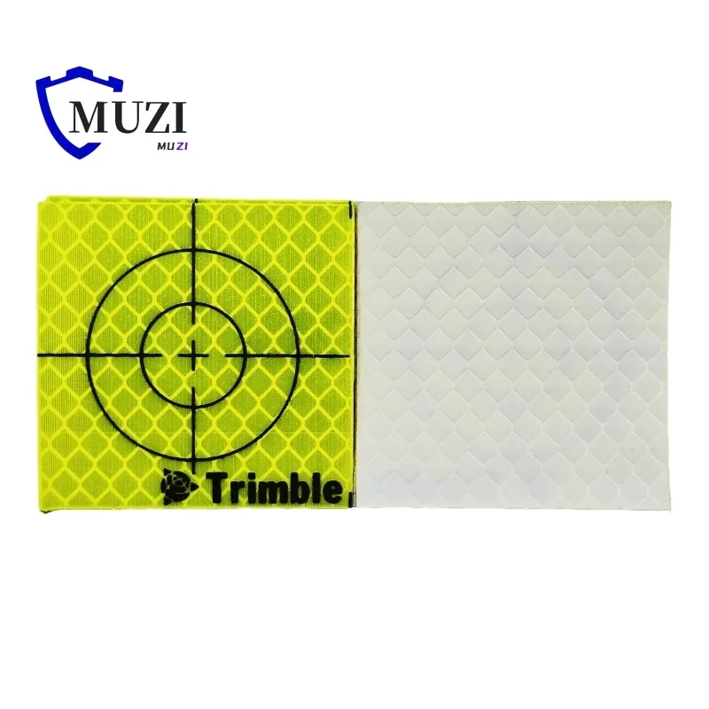Feuille réflectrice verte fluorescente 20/30/40/50/60MM, 100 pièces, pour Station totale Trimble, feuille cible de géographie, autocollant réfléchissant