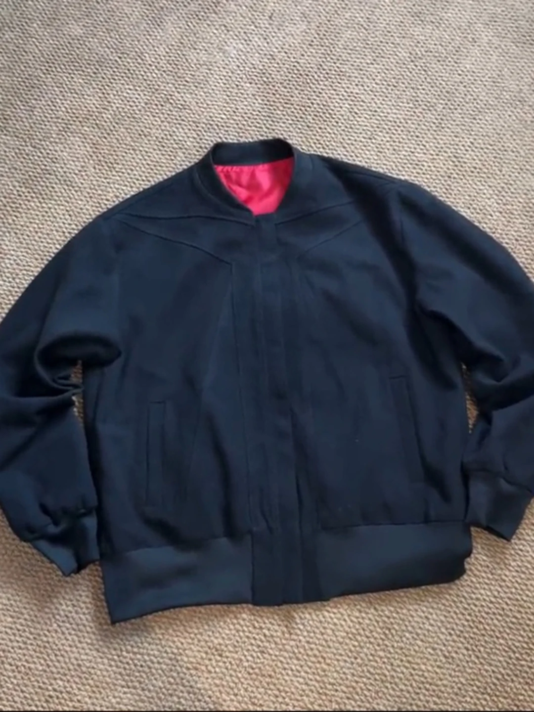 

Bla American Retro Sle Bomber Jaet ort Inner Men's Autumn Baseball Collar irt Breathable Stand Fit Long Sve