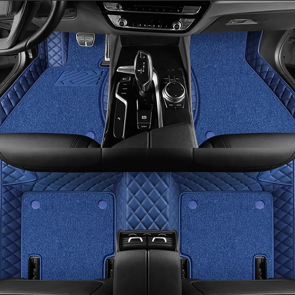 Custom Car Floor Mats For BMW 2 Active Tourer F45 GranTourer F46 Auto Double Layer Accessories Coche Floor Liners Blanket