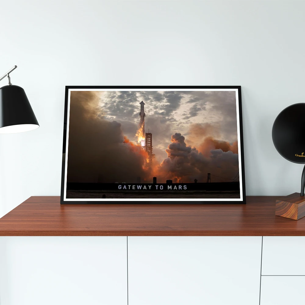 Real Photos of Spacex Starship Prints Canvas Poster Aviation Technology Wall Art Decor Rocket Art Photos Wall Art Decoration