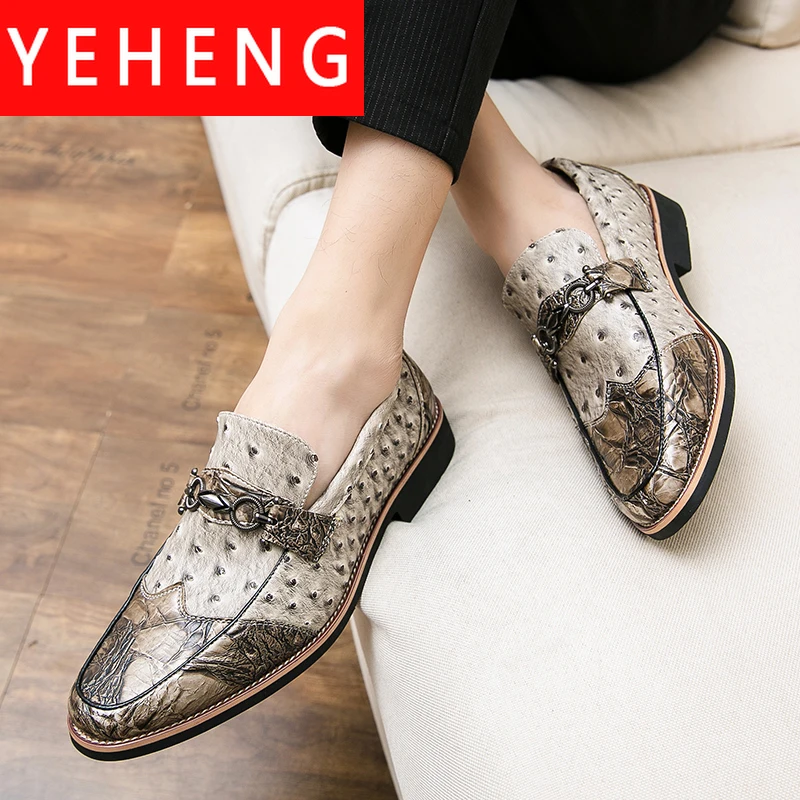 Men's Dress Business Shoe Men Flats Loafers Fashion Party And Wedding Handmade High Quality Men Banquet catwalk Casual Shoes