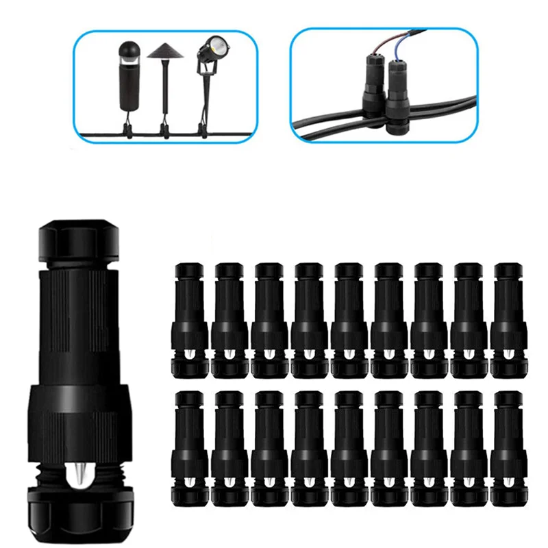 10pcs Low Voltage Quick Lock Piercing T-Tap Terminal Block Kit, Self Stripping Nylon Insulated Male Wire Splicing Connector