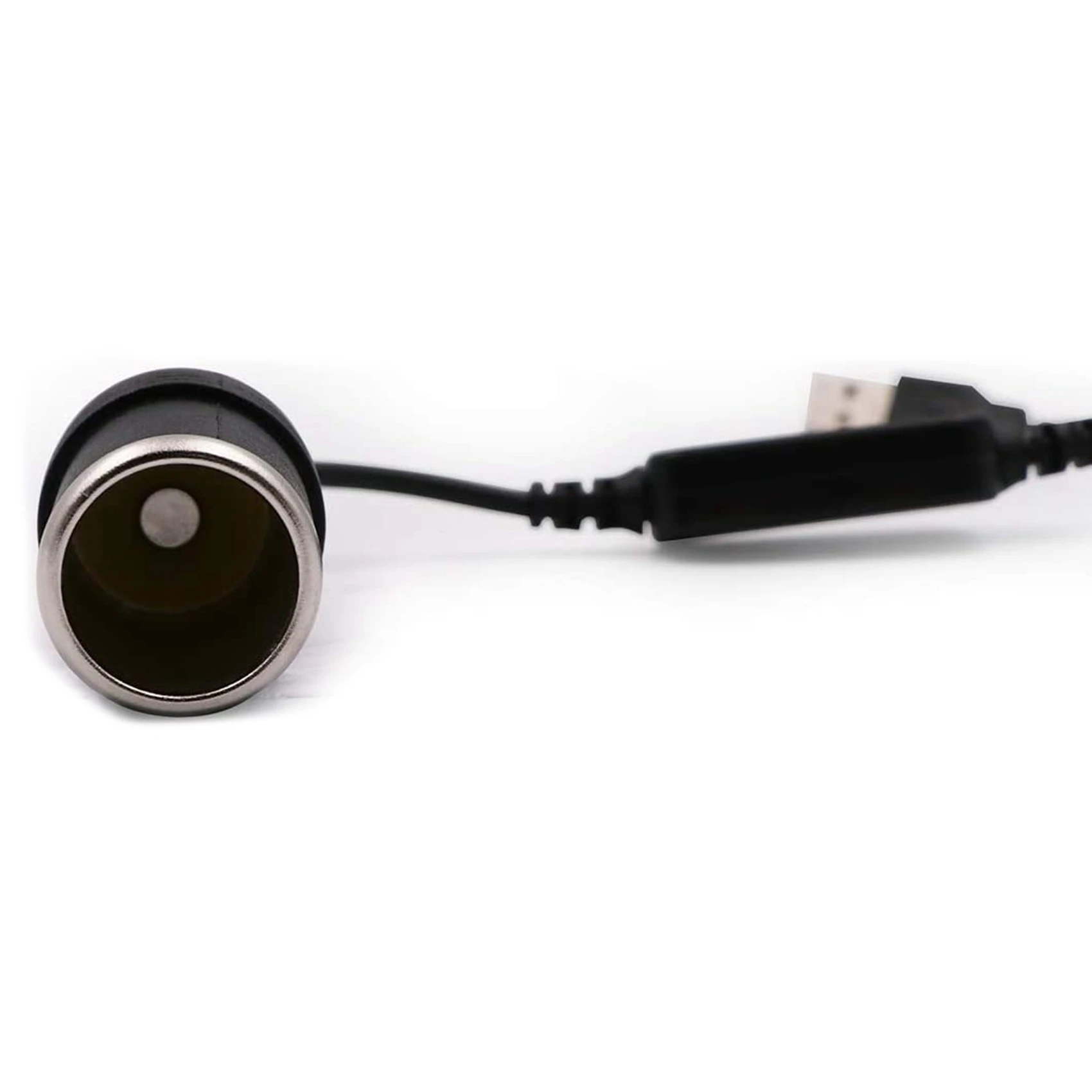 USB ذكر إلى مقبس ولاعة سيارة 12 فولت ، كابل محول أنثى ، 2 حزمة