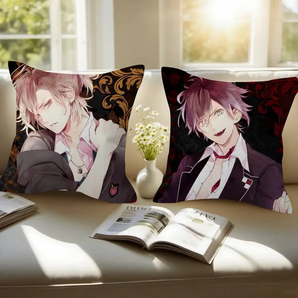 Anime Diabolik Lovers   Pillow Cushion Cover Pillowcase Living Room Sofa Home Decor Customized