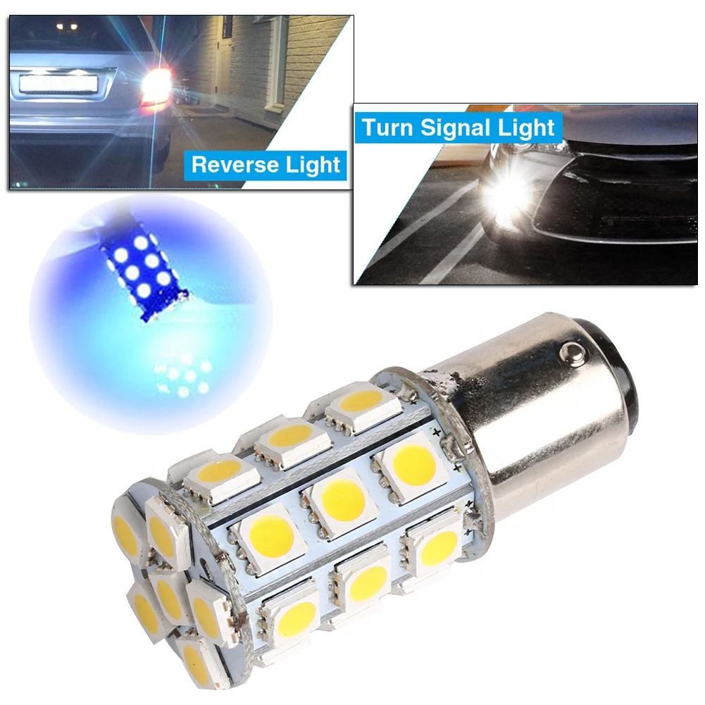 Auto Car Universal Lighting Blue 27-SMD BA15D Cabin Marine Boat LED Interior Lights Bulbs 1004 1076 1142