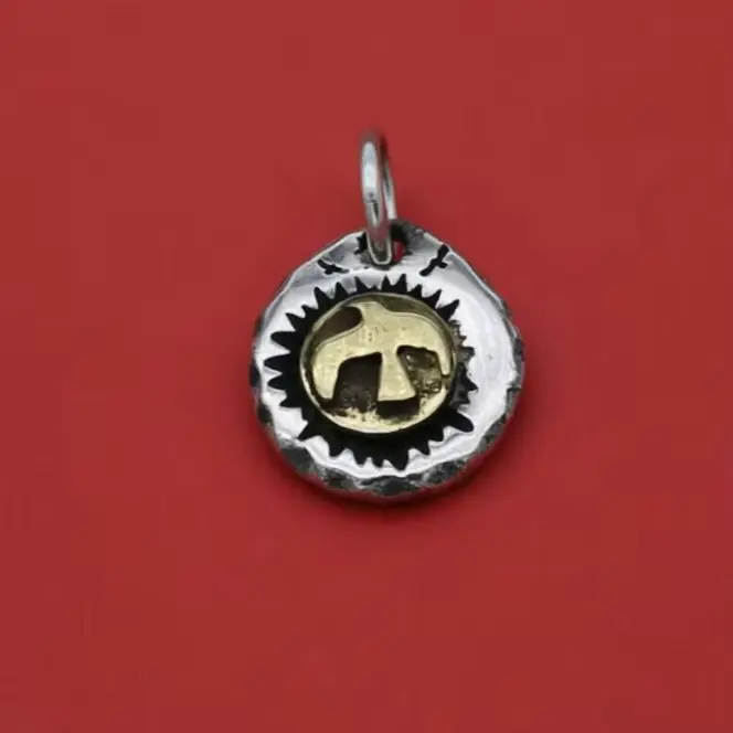 

Wholesale of pure silver jewelry DIY accessories Handmade Bracelet Bracelet Pendant Flying Bird Hanging Tag