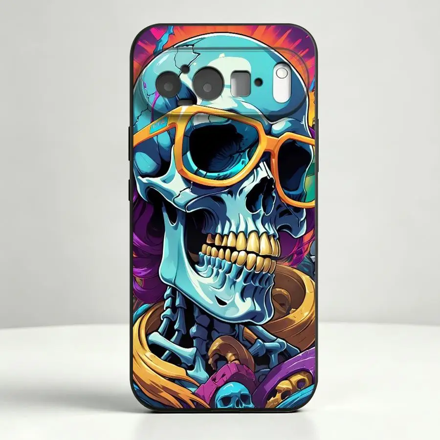 Neon Pop Art Skull Case for Google Pixel 10A 6a 7a 6 7 8 Pro 10 9 Pro XL 8a 9a Funda Phone Cover view 4