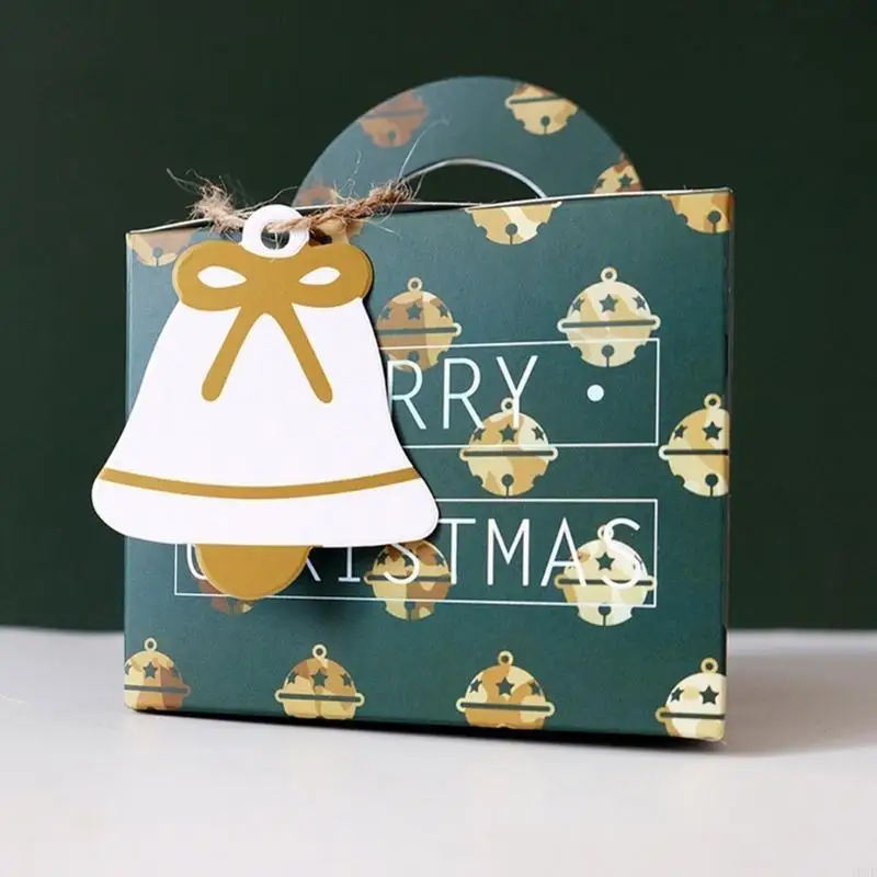 50pcs Christmas Gift Hang Tags Tree Star Sock Pattern Hanging Name Labels